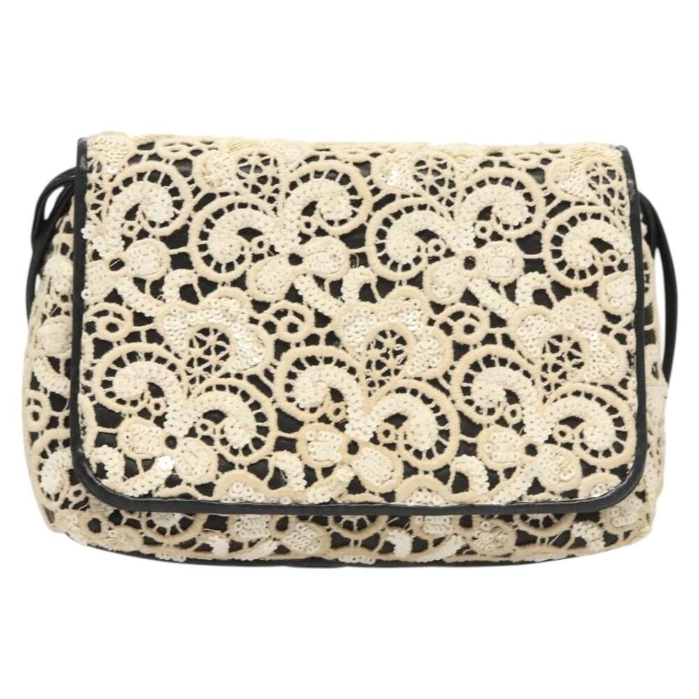 Chanel CC Lambskin Leather Shoulder Bag White